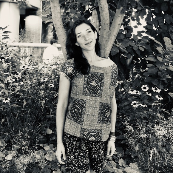 Vintage hand-sewn block print top - Picture 7 of 8